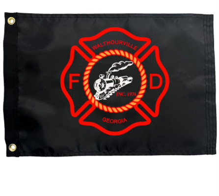 Walthourville Fire Department One-Sided Wall Flag