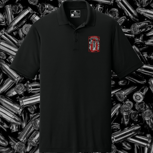 530th CEC-A "REAPERS"Black Poly Polo PRESALE