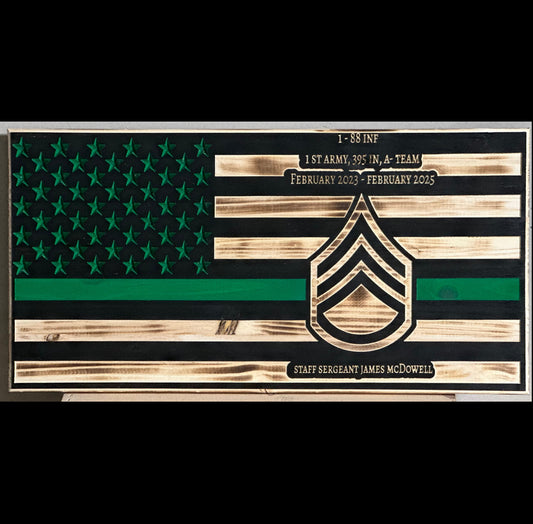 Custom Wooden Flags