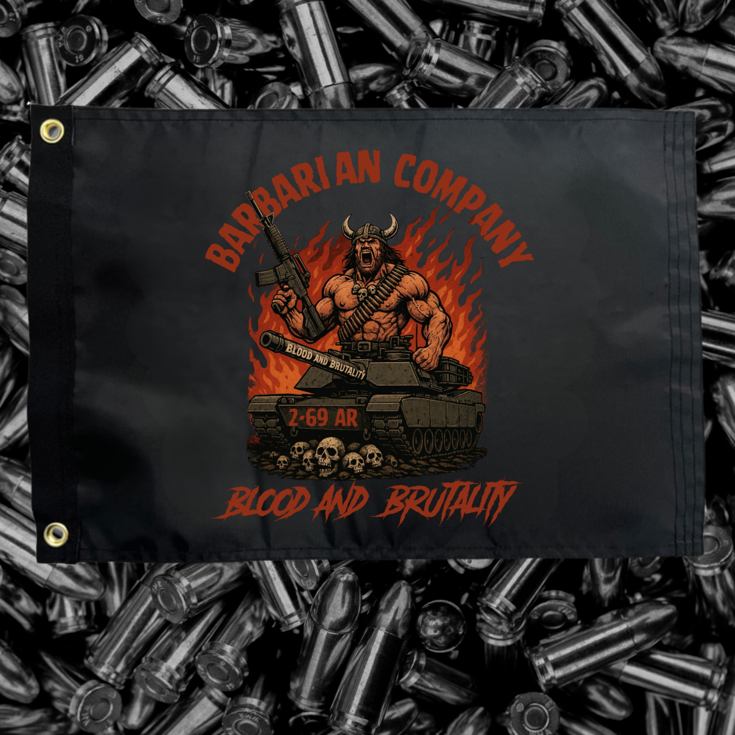 2-69 "Barbarian"One-Sided Wall Flag PRESALE