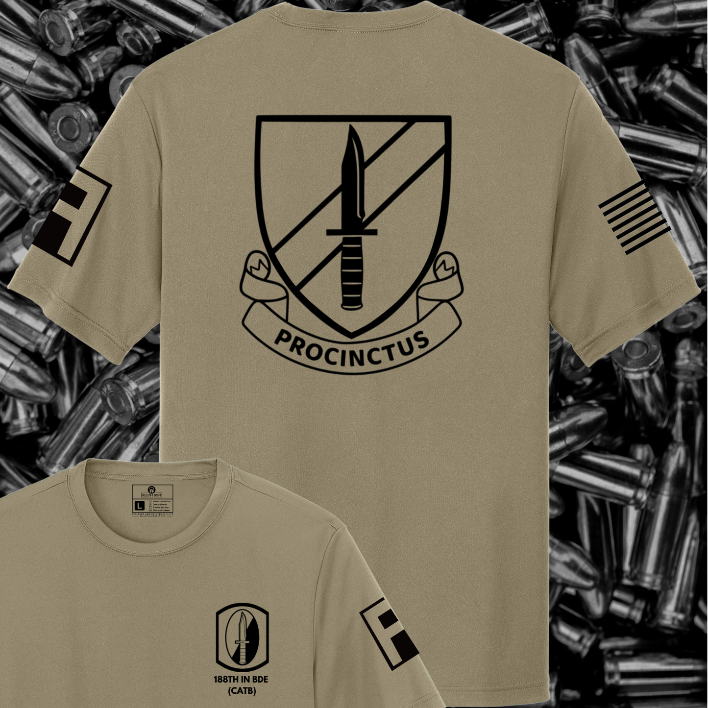 188th Premium Polyester Tan T-Shirt