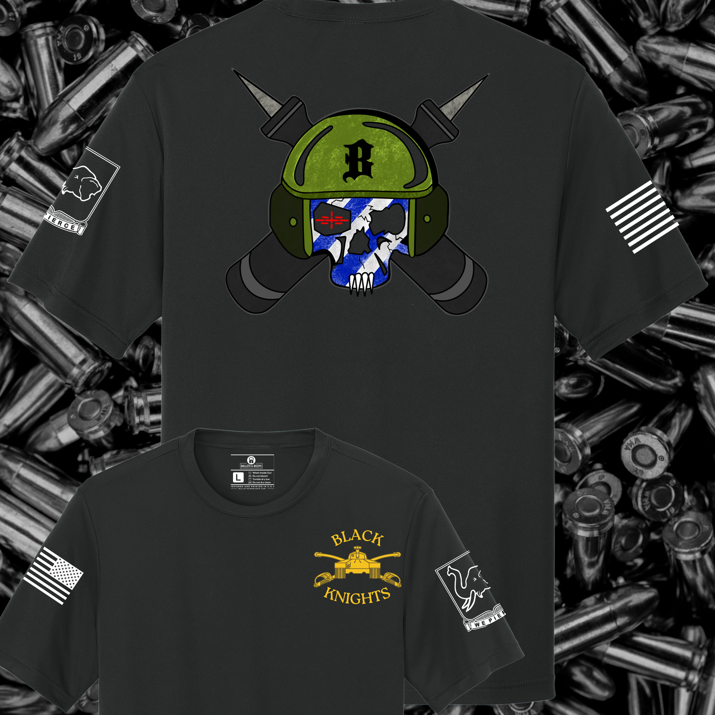 B CO 1-64 "BLACK KNIGHTS" BLACK PT SHIRT
