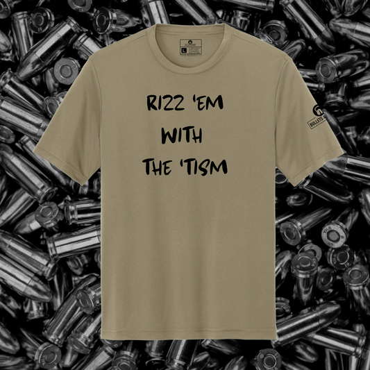 RIZZ 'EM WITH THE 'TISM Premium Poly Tan T