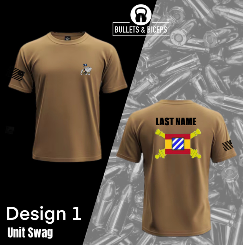 1-9 FAR BN Design 1 Tan Poly T-Shirt