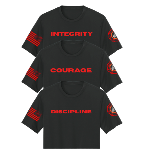 Walthourville Fire Department Core Values Poly T-Shirt